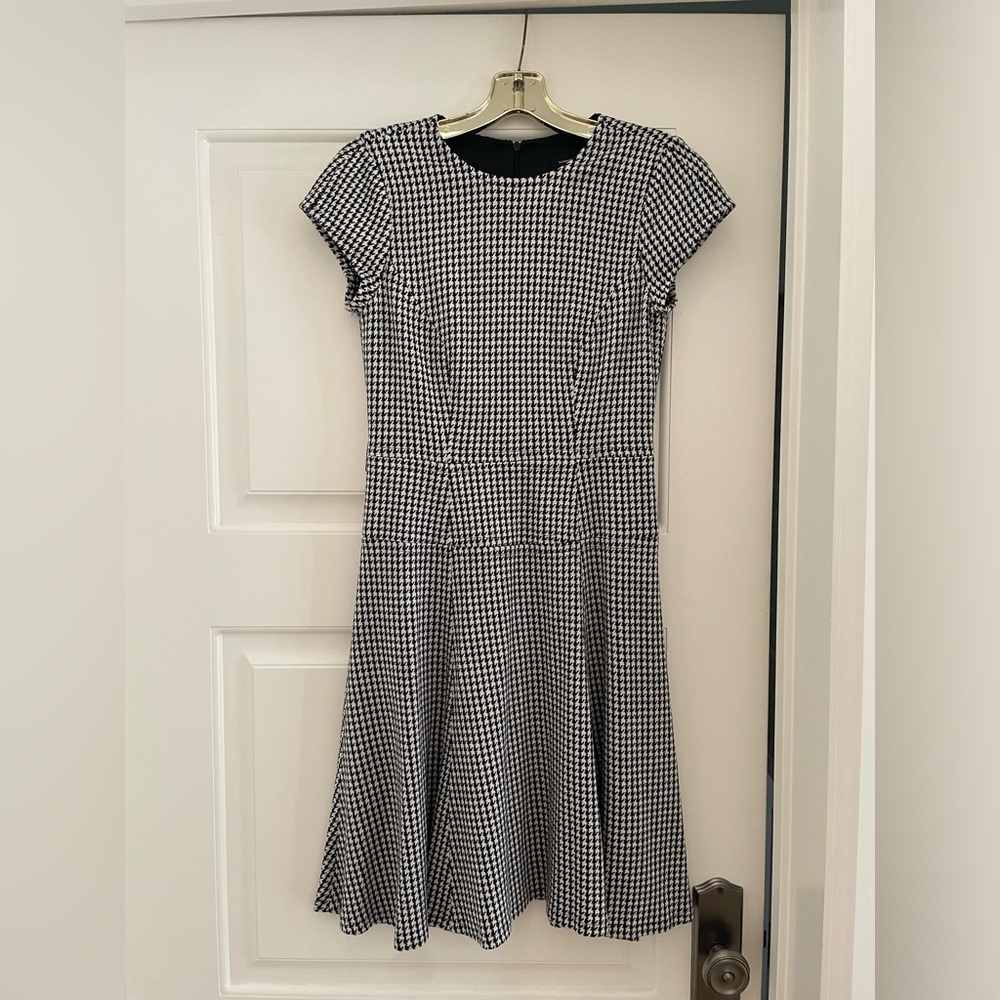 Nanette Lepore Size 2 Black and White Gingham Dress